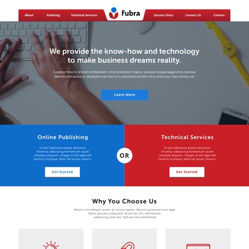 Landing Page Concept for Fubra 