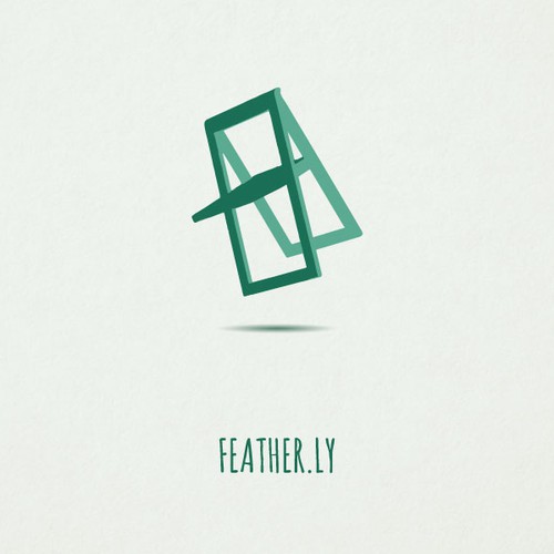 Create a logo for feather.ly -- a lightweight furniture company.