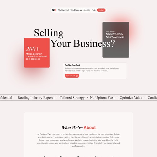Options2Exit Ui-Ux Design