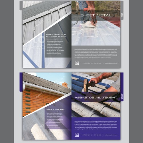 Tabbed Booklet Design for Maspeth Roofing