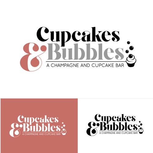 Elegant logo concept for trendy cupcake bar