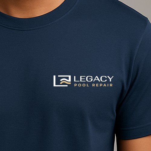 Modern and minimalist logo design featuring the letter L and water waves