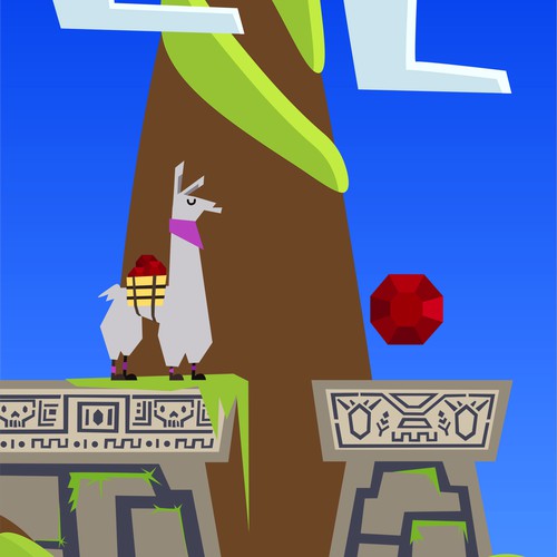 Entry for game design contest, Llama Run.