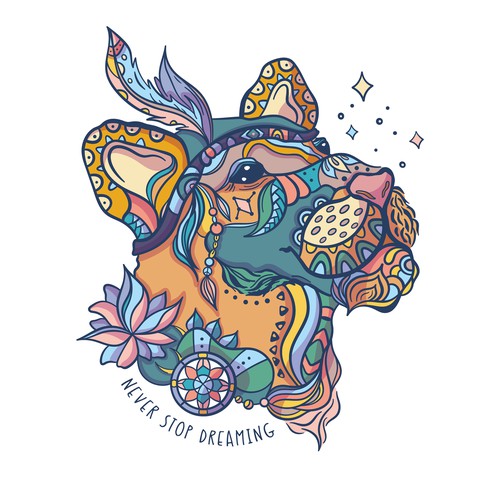 Dreamy Lioness illustration (personal project)