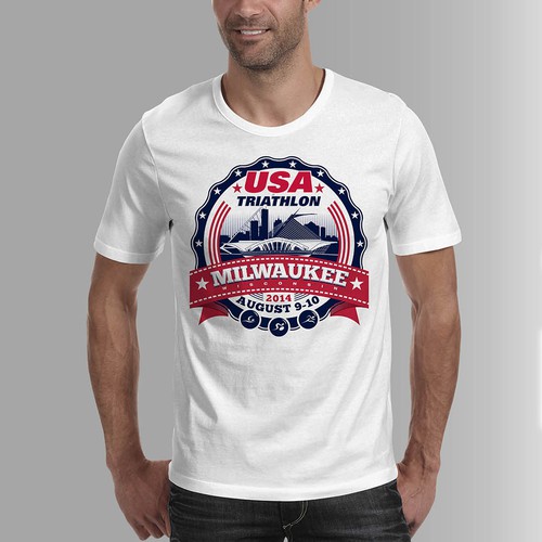 Create a shirt design for USA Triathlon's 2014 Age Group National Championships