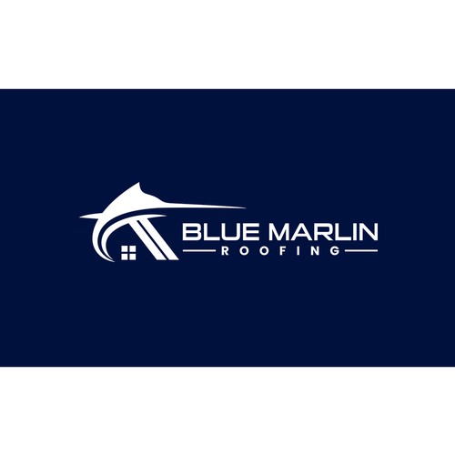 Blue Marlin Logo for Roofing Company