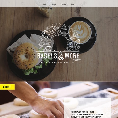 Webpage design bagels & more