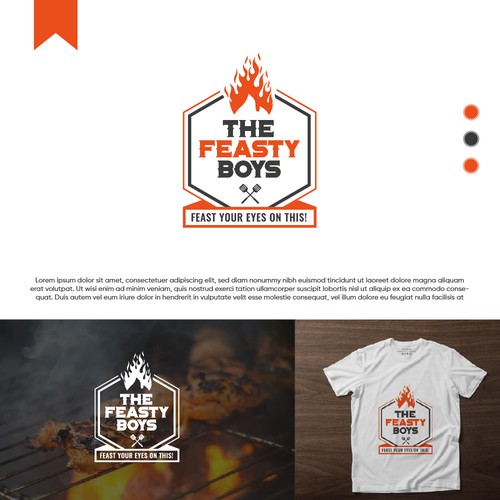 The Feasty Boys logo design.