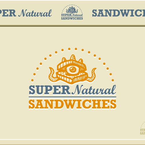 "Super Natural Sandwiches"  logo
