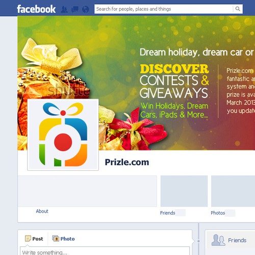 Facebook cover design for Prizle.com!