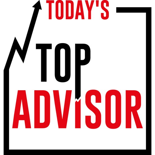 Today's Top Advisor - Simple and loud podcast logo that POPS