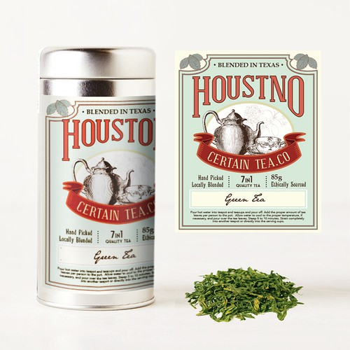 Vintage Label Design for Tea Co.