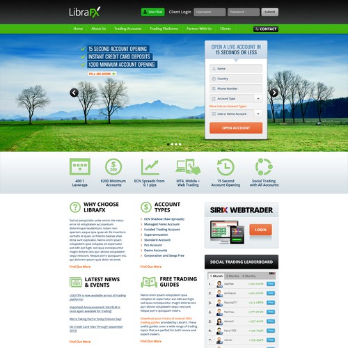 Create the next website design for LibraFX