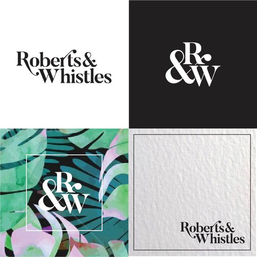 Striking and Elegant Logo Design for Roberts & Whistles Event Concierge