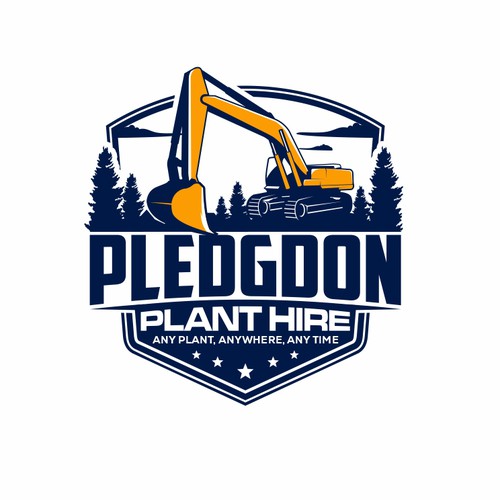 Pledgdon Plant Hire logo design