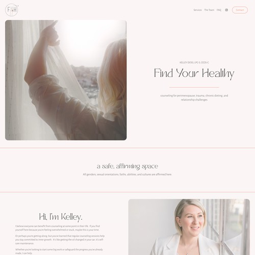 A Light & Airy Site for an Emotionally Grounded Counseling Practice