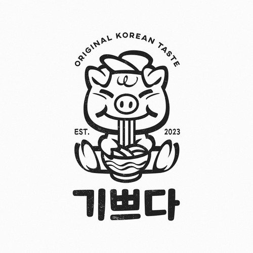 mascot logo for korean shop
