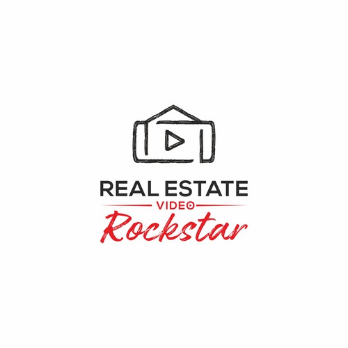 Real estate video rock-star logo