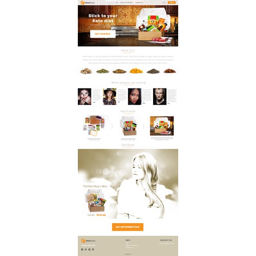 Web page design for KetoKrate