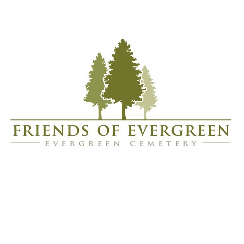 Create a logo for the Friends of Evergreen-Evergreen Cemetery-Portland, Maine!