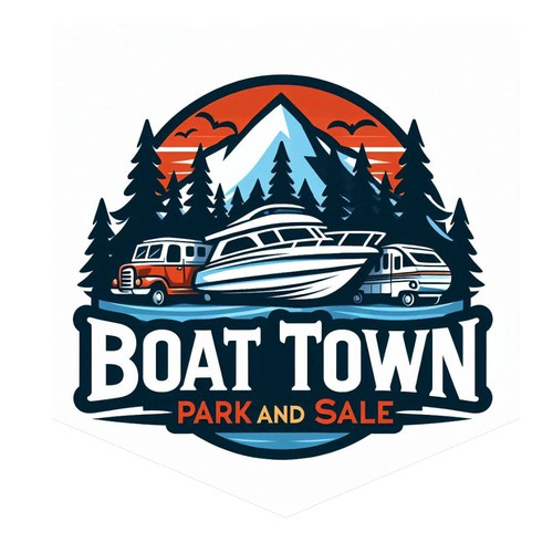 Logo for an outdoor used car boat and rv lot!.