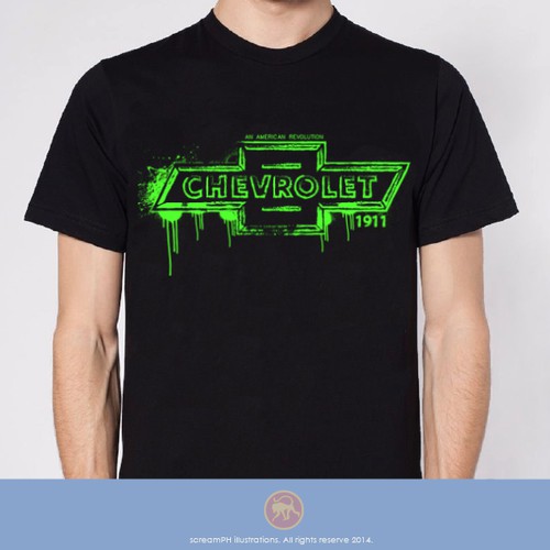 Create a simple, stylish CHEVROLET MENS TSHIRT design