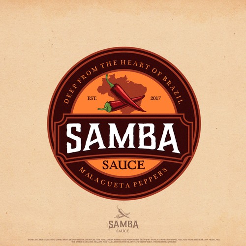 Logo design concept for "Samba Sauce"