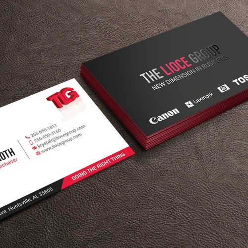 Edge color Business card