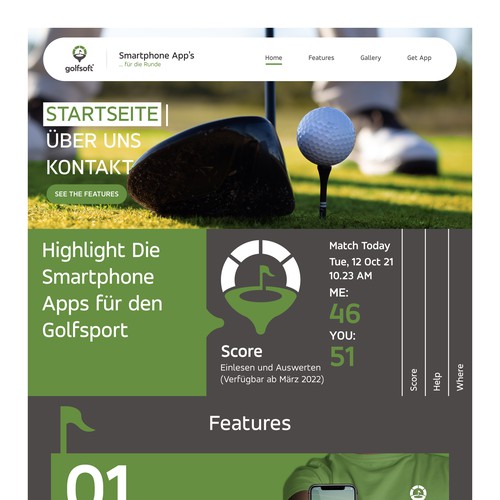 Golfsoft Sleek Website Design