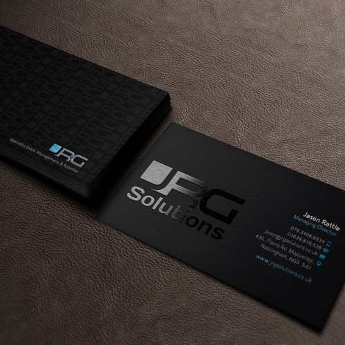 Design a business card for Event Managers, JRG Solutions