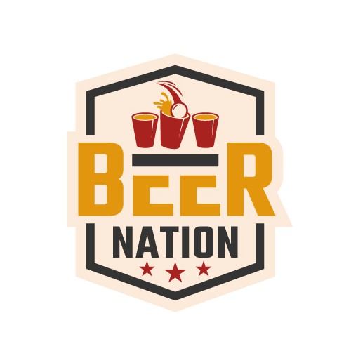 A Badge type logo of Beer Nation