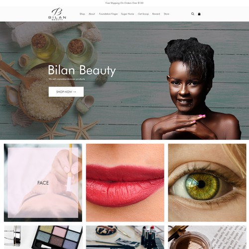 Design a creative website for a fun & playful cosmetics retailer