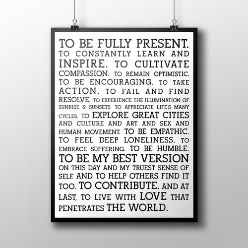 Poster Superior Self Mission Statement