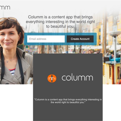 columm logo design for text app