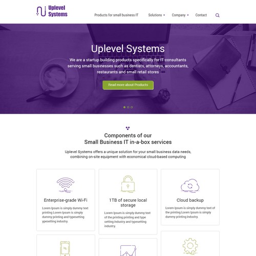 Web site for IT company Uplevel Systems
