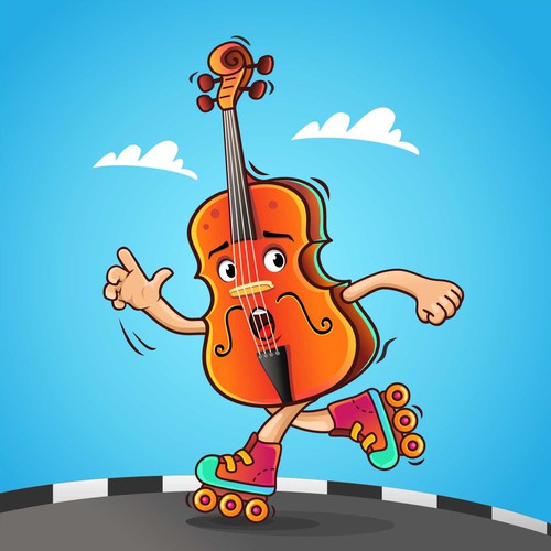 ntest Anthropomorphic Running Cello For Conference Banner