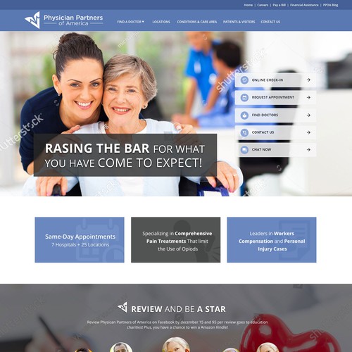 1 Page (Desktop & Mobile View) Medical Site Design