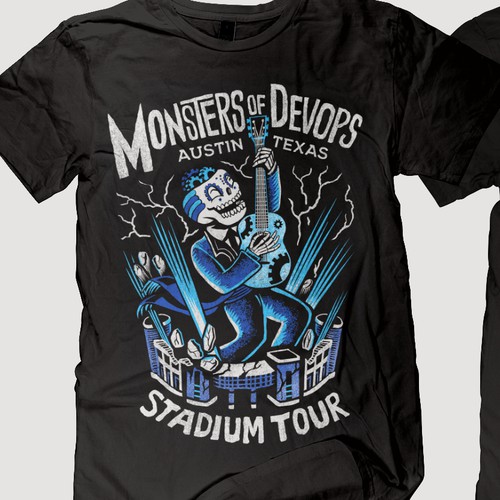 monster band t shirt tour design