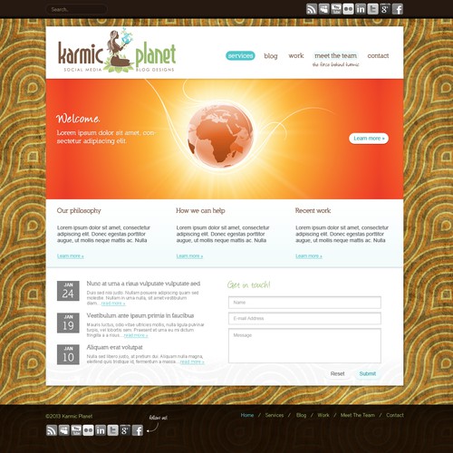 Website design for Karmic Planet