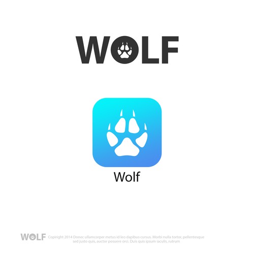 Create a FLAT logo for WOLF - The Next HUGE Social App - SiliconValley Start-up