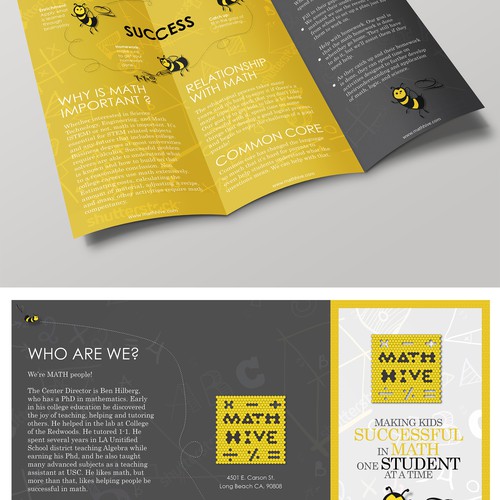 Math Hive trifold brochure