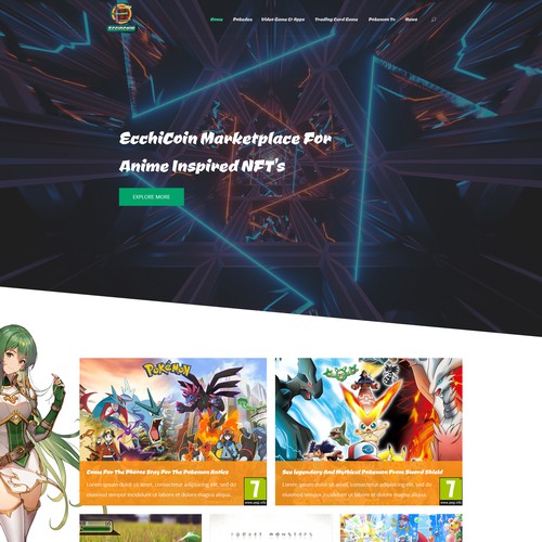 Design a marketplace for Anime inspired NFT's