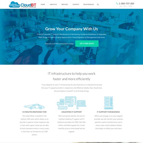 Modern & Clean IT Services Website