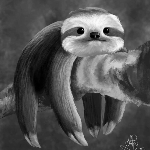 Illustration concept of a sloth