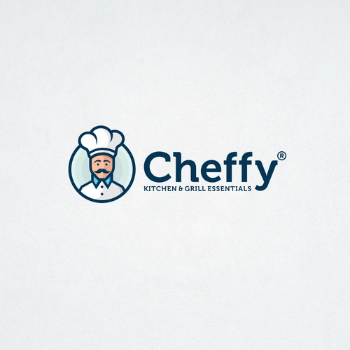 Character logo for kitchen, patio, and lawn products shop.