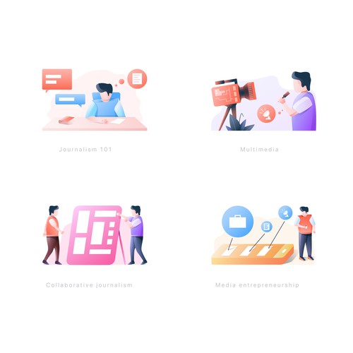 Illustration type icon for business consultation agency