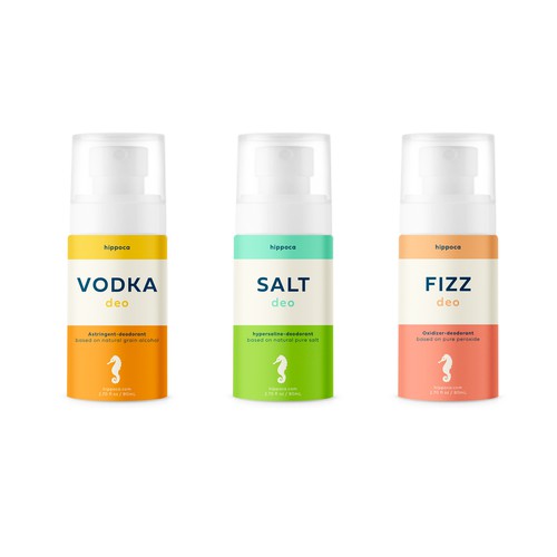 Colorful and bright deodorant packaging 
