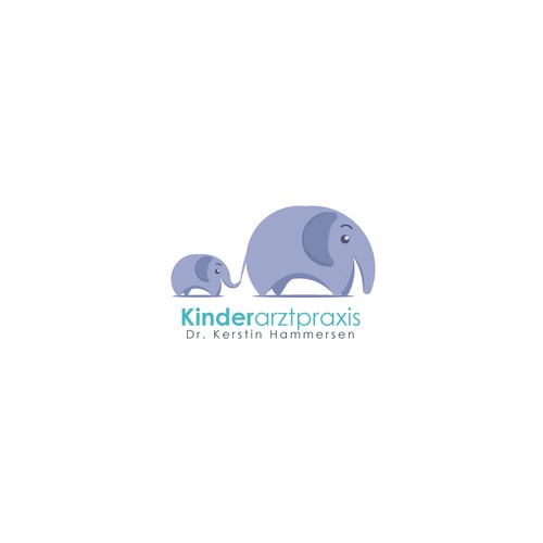 Elephant logo concept for Kinderarztpraxis