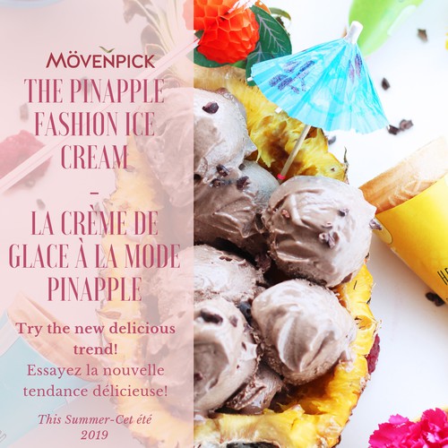 The pineapple fashion ice cream