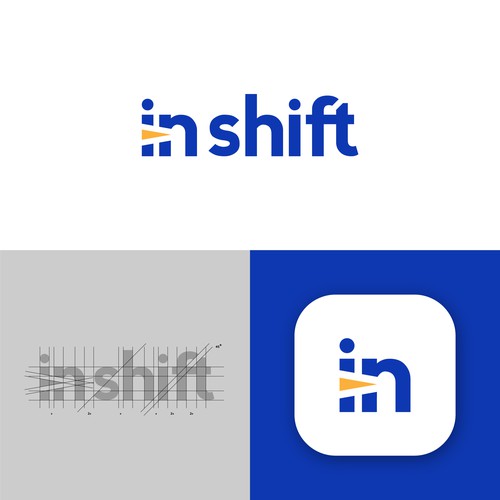 The modern logo concept for Inshift tech.